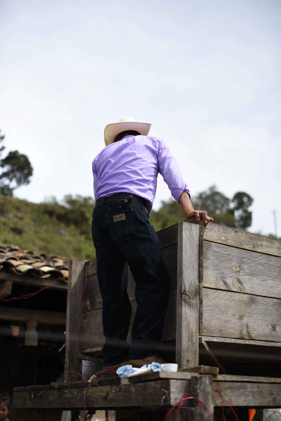 Producent på gården i Marcala, Honduras